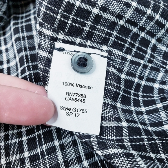 Madewell Plaid Central Shirt Dress Thompson Black & White - Picture 11 of 11